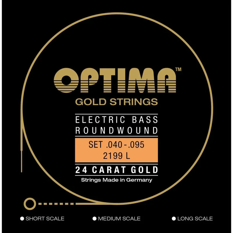 Buy Today Optima 2199 Gold Plated 40-95 Light Long Scale Bass Guitar Strings