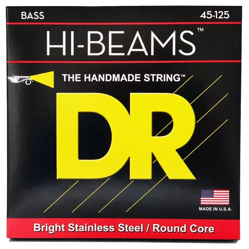 Budget DR Strings HI-BEAM Stainless Steel 45-125 Bass Guitar Strings, 5-String, Long Scale