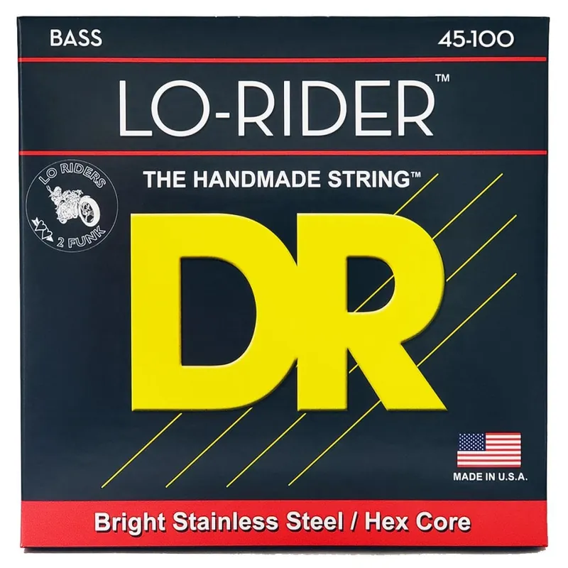 Buy Online DR Strings LO-RIDER Stainless Steel 45-100 Bass Guitar Strings, 4-String, Long Scale