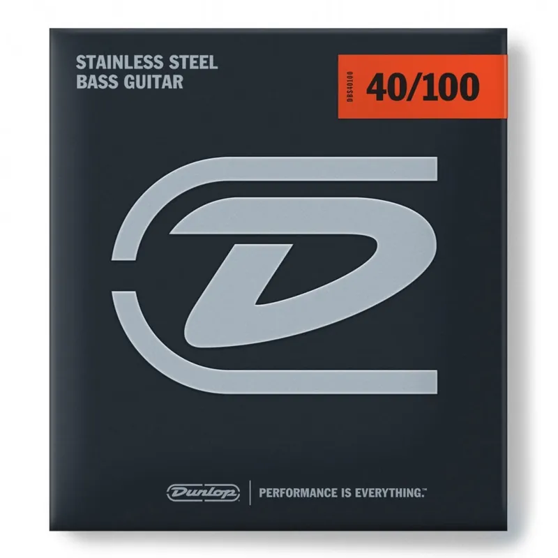 Jim Dunlop Performance+ Stainless Steel 40-100 Bass Guitar Strings, Long Scale Discount