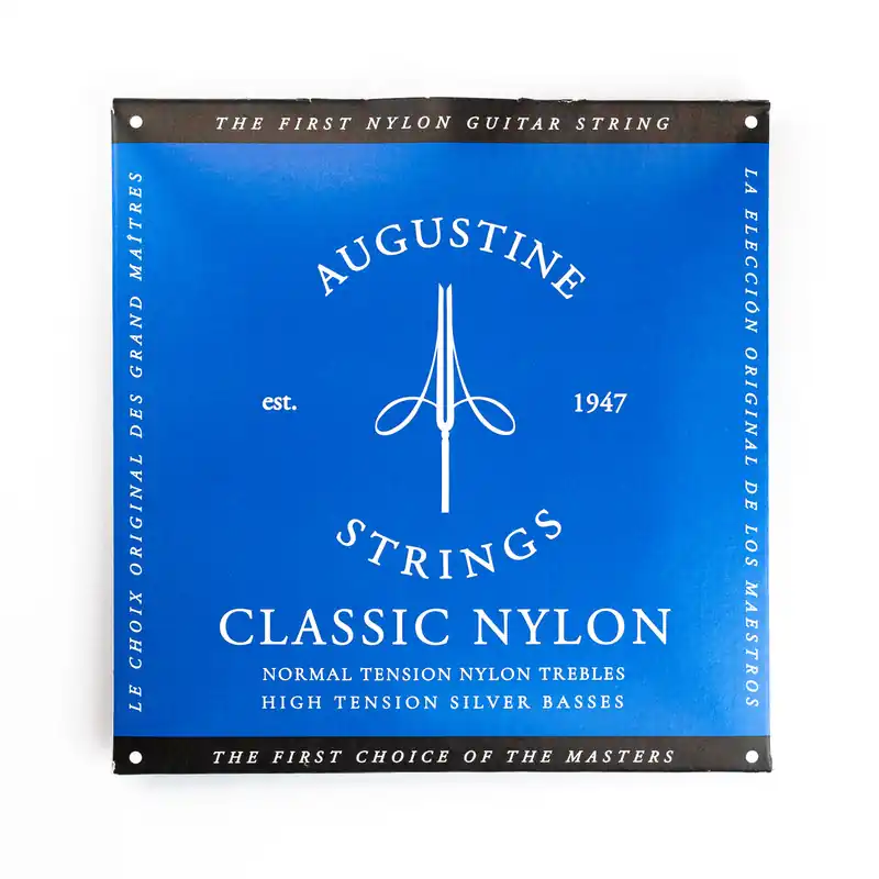 Augustine Classic/Blue Classical Guitar Strings, Regular Trebles / High Tension Basses Exclusive