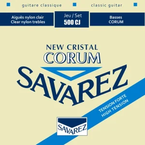 Luxury Savarez 500CJ New Cristal/Corum Classical Guitar Strings, High Tension