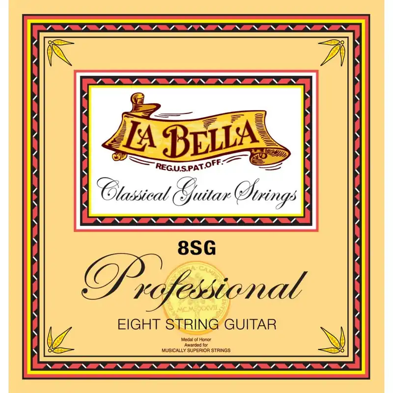 High Quality La Bella 8SG Classical 8-String Guitar Strings