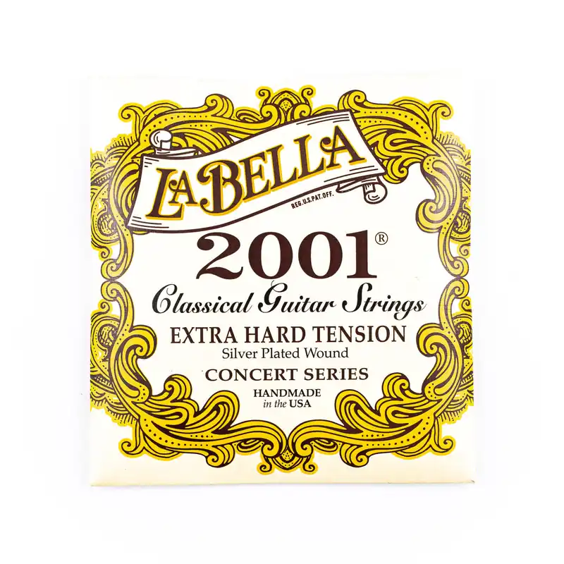 Holiday Sale La Bella 2001-XH Silver & Nylon Classical Guitar Strings, Extra Hard Tension