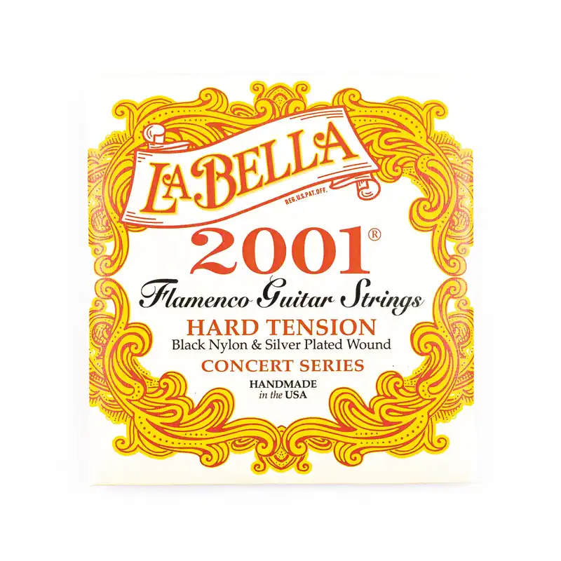 Order Now La Bella 2001-FH Silver & Black Nylon Flamenco Guitar Strings, Hard Tension