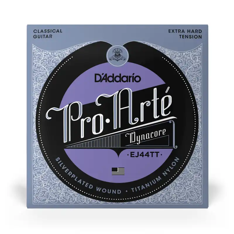Get Yours D'Addario Pro-Arté EJ44TT Extra-Hard Tension Dynacore Classical Guitar Strings w/ Titanium Trebles