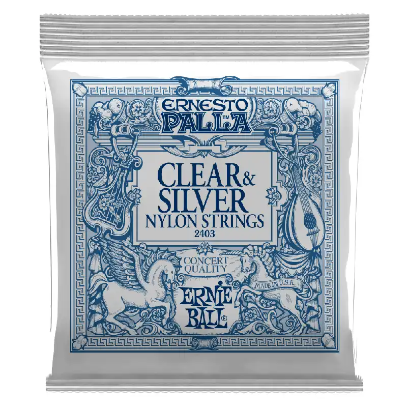 Ernie Ball Ernesto Palla Nylon Clear & Silver Classical Guitar Strings Buy Direct