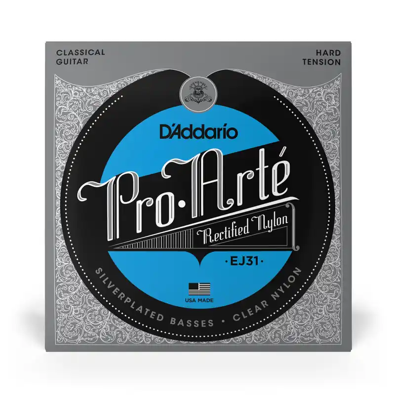 Hassle-Free Returns D'Addario Pro-Arté EJ31 Hard Tension Classical Guitar Strings w/ Rectified Nylon Trebles