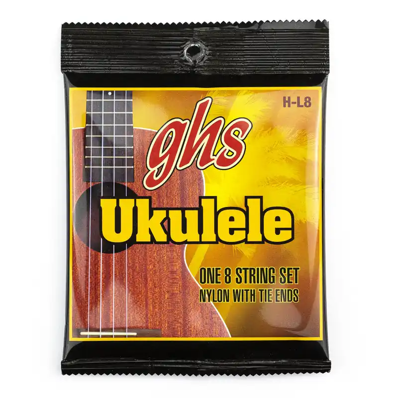GHS HL-8 Black Nylon Hawaiian Lili'u 8-String Ukulele Strings Premium