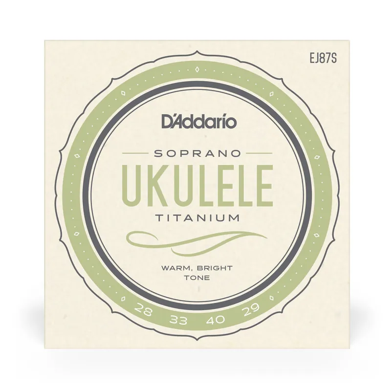 Modern D'Addario EJ87S T2 Titanium Soprano Ukulele Strings 28-29 Gauge
