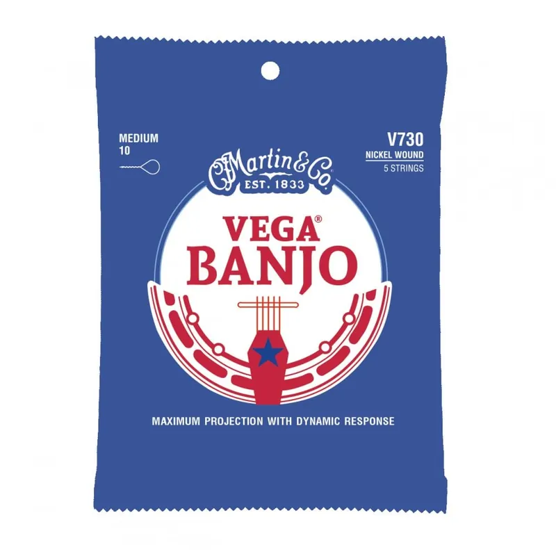 Martin Vega V730 Nickel Wound Banjo Strings 10-23 Medium Grab Now