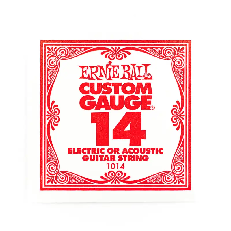 Ernie Ball Plain Steel 14 (.014") Single Guitar String Certified