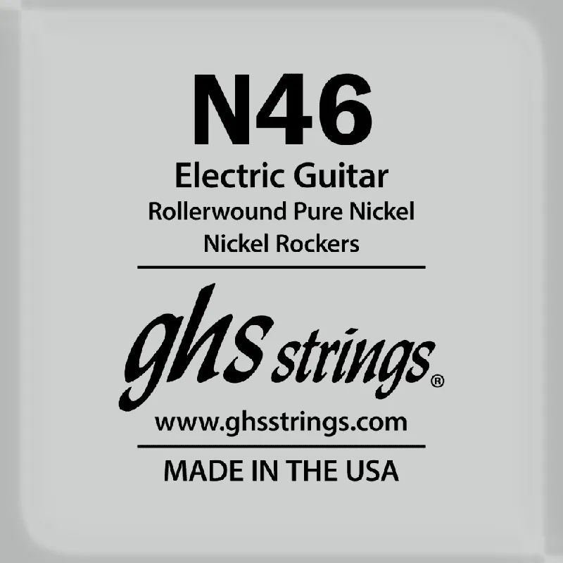GHS Rollerwound Pure Nickel 46 (.046") Electric Guitar Single String Exclusive