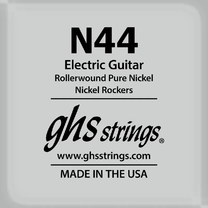 GHS Rollerwound Pure Nickel 44 (.044") Electric Guitar Single String Premium