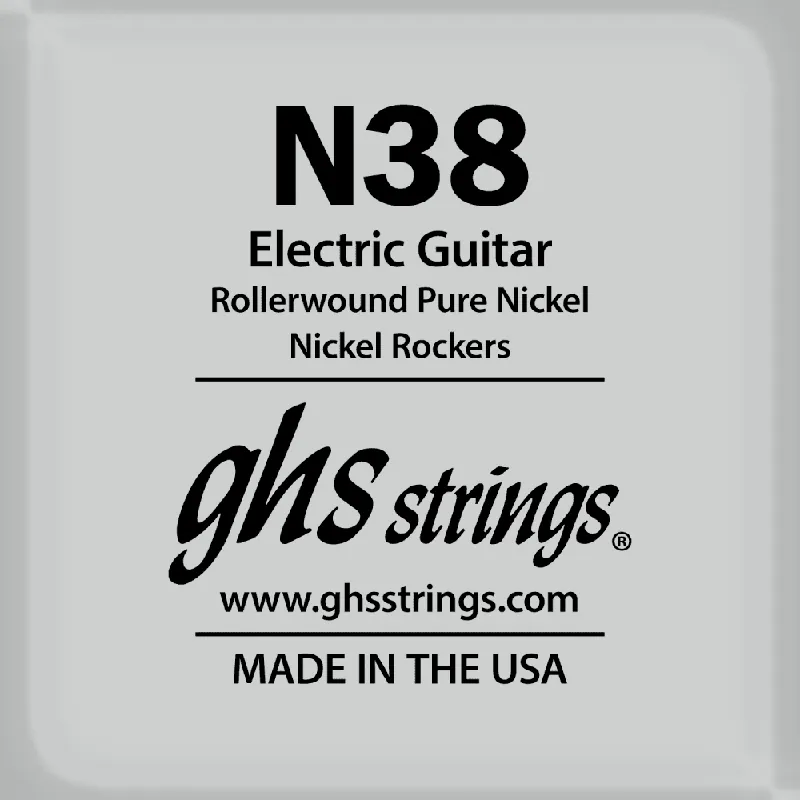 GHS Rollerwound Pure Nickel 38 (.038") Electric Guitar Single String Final Sale