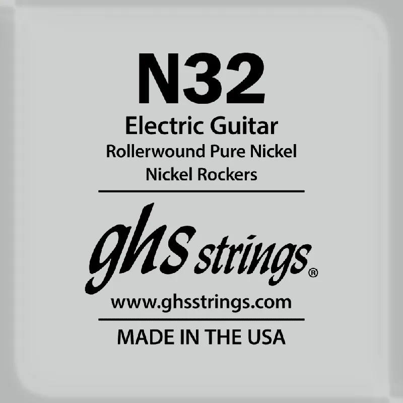 GHS Rollerwound Pure Nickel 32 (.032") Electric Guitar Single String Place Order
