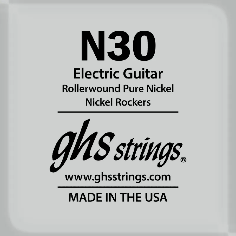 Limited Offer GHS Rollerwound Pure Nickel 30 (.030") Electric Guitar Single String