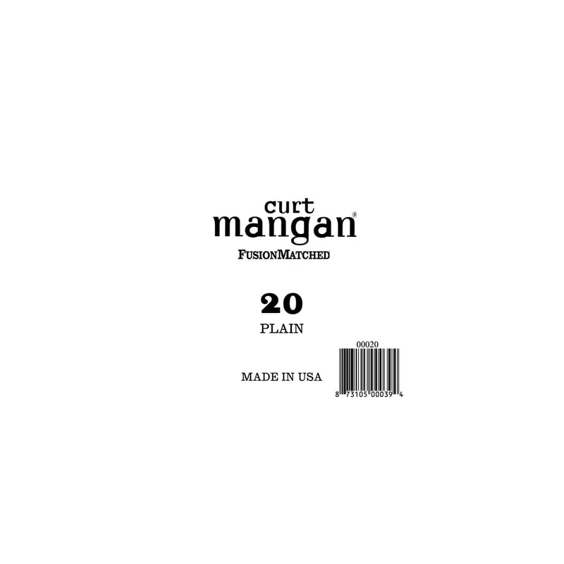 Big Sale Curt Mangan Plain Steel 20 (.020") Electric/Acoustic Guitar Single String, Ball-End