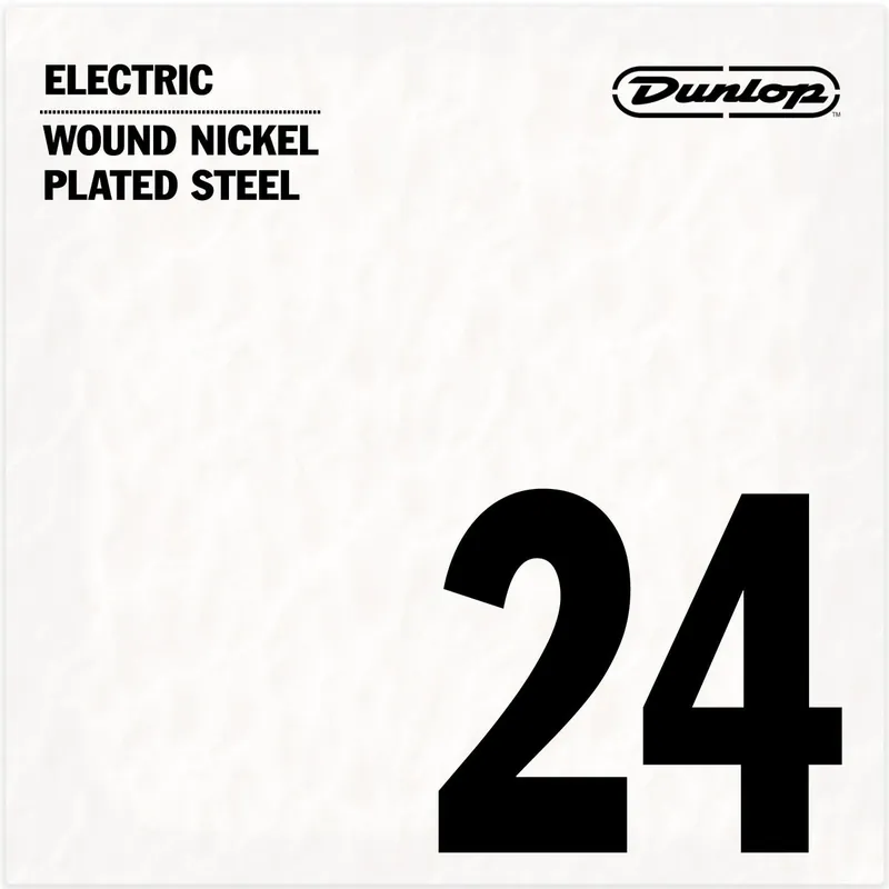 Jim Dunlop Nickel-Plated 24 (.024") Electric Guitar Single String Certified