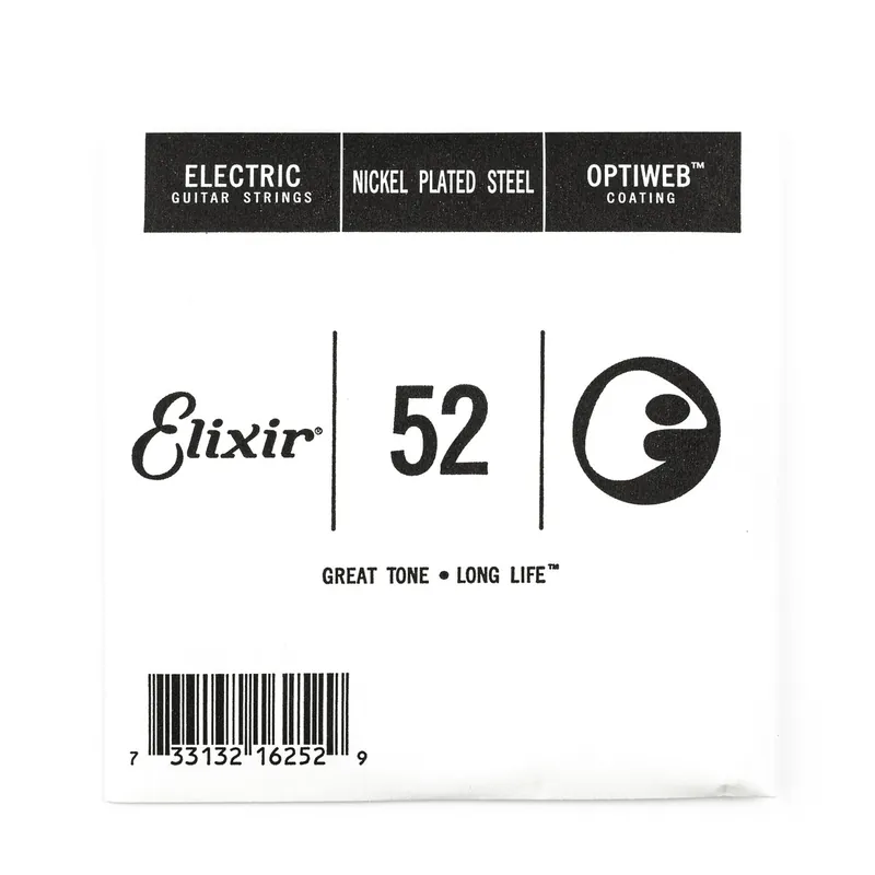 Direct From Factory Elixir Optiweb Nickel Wound 52 (.052") Electric Guitar Single String