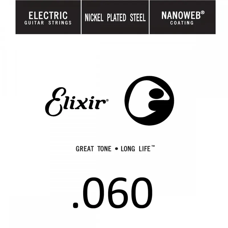 Elixir Nanoweb Nickel Wound 60 (.060") Electric Guitar Single String Price Cut