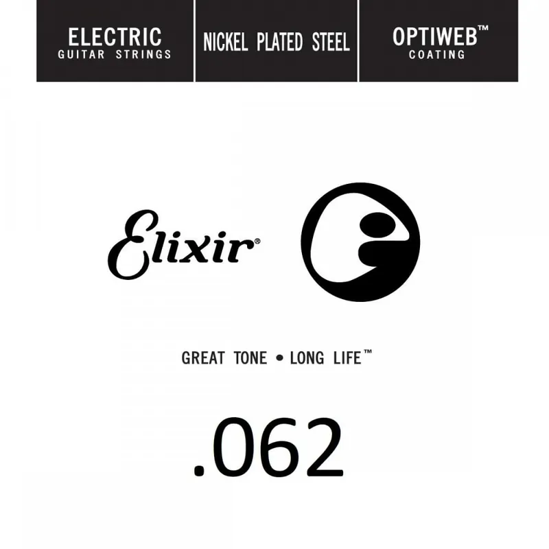 Elixir Optiweb Nickel Wound 62 (.062") Electric Guitar Single String New Release