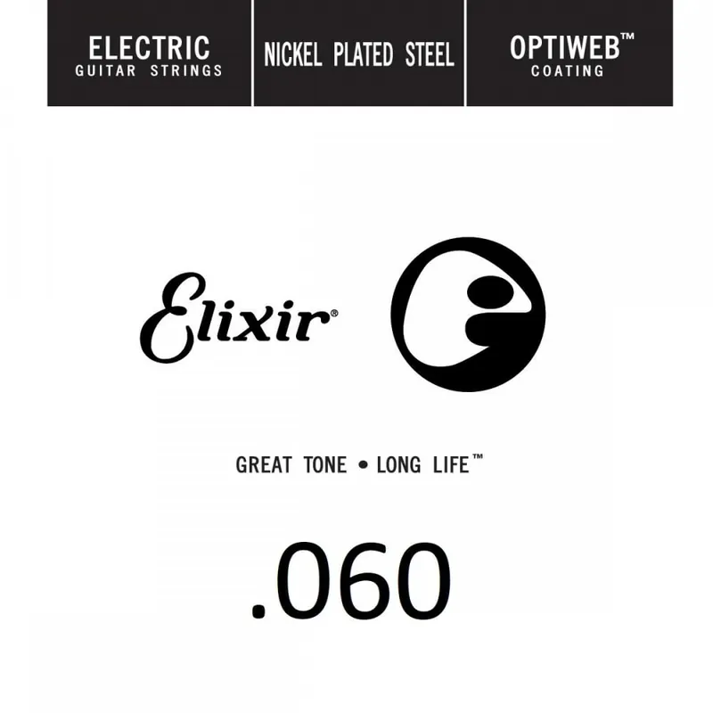 Today Only Elixir Optiweb Nickel Wound 60 (.060") Electric Guitar Single String