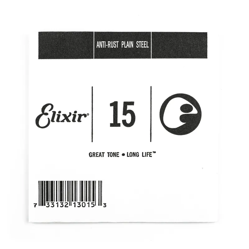 Price Cut Elixir Anti-Rust Plain Steel 15 (.015") Guitar Single String