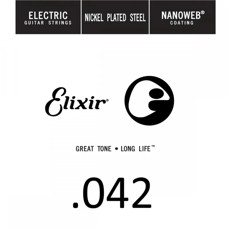Weekend Sale Elixir Nanoweb Nickel Wound 42 (.042") Electric Guitar Single String