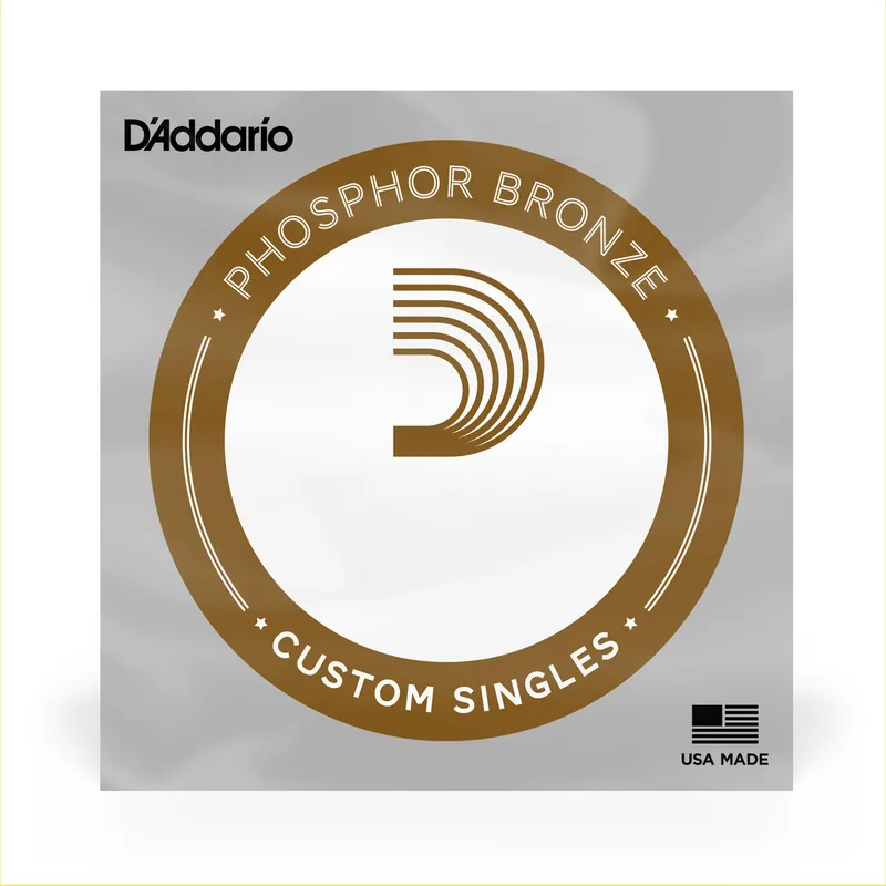 Authentic D'Addario Phosphor Bronze 27 (.027") Acoustic Guitar Single String PB027