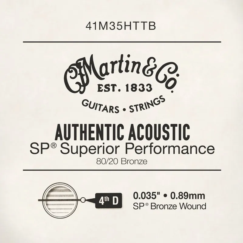 Martin .035 Authentic Acoustic 80/20 Bronze Single String Limited Edition