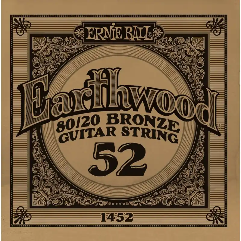 Ernie Ball Earthwood 80/20 Bronze .052w Acoustic Guitar Single String Seasonal Sale