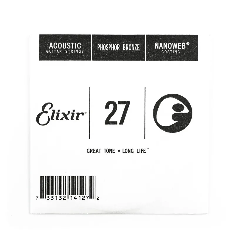 Elixir Nanoweb Phosphor Bronze 27 (.027") Acoustic Guitar Single String Best Price