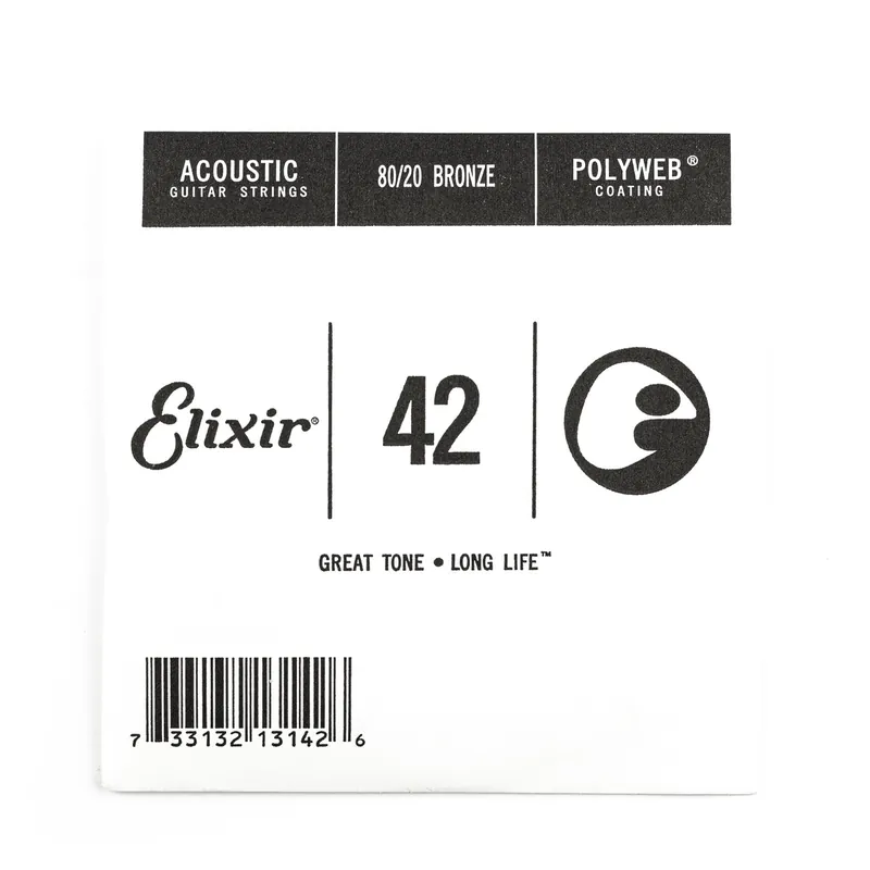 Elixir Polyweb 80/20 Bronze 42 (.042") Acoustic Guitar Single String One Day Deal
