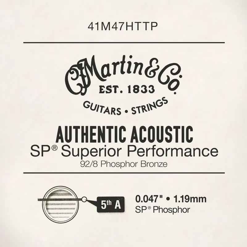 Don’t Miss Out Martin Authentic Acoustic Phosphor Bronze 47 (.047") Acoustic Guitar Single String
