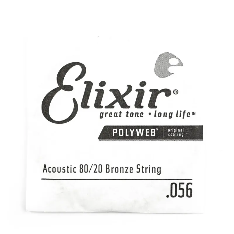 Elixir Polyweb 80/20 Bronze 56 (.056") Acoustic Guitar Single String Order Now