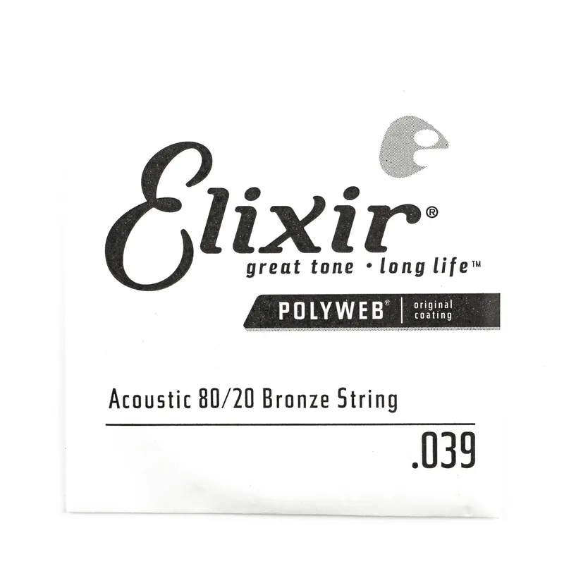 Elixir Polyweb 80/20 Bronze 39 (.035") Acoustic Guitar Single String Price Drop