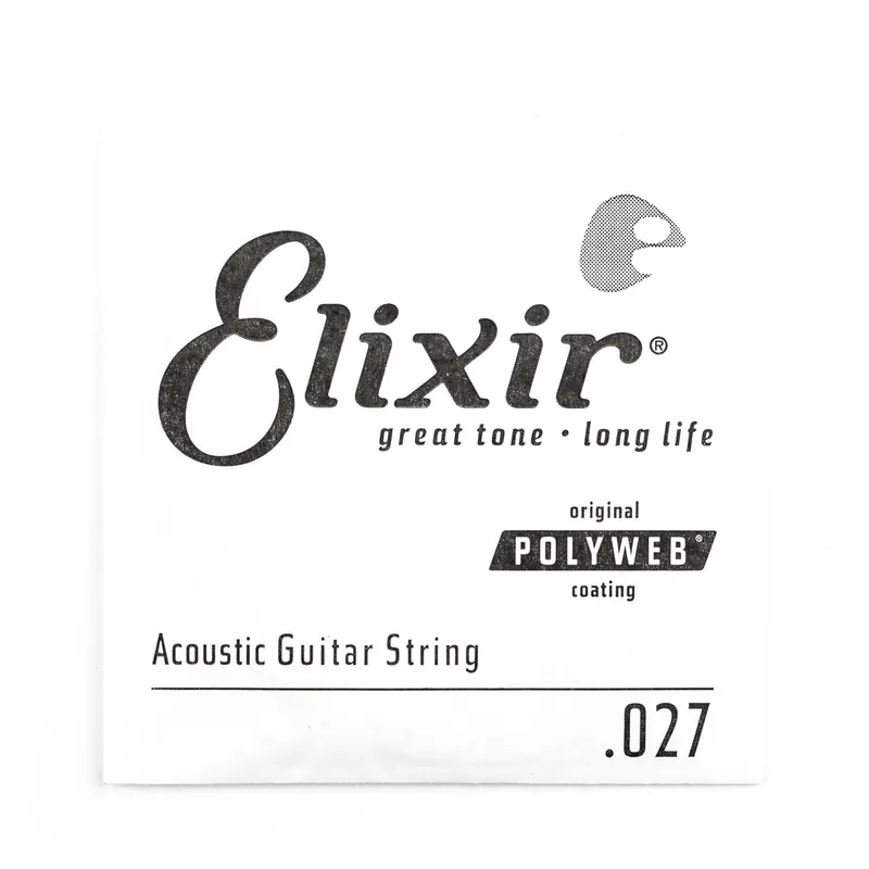 Direct From Manufacturer Elixir Polyweb 80/20 Bronze 27 (.027") Acoustic Guitar Single String