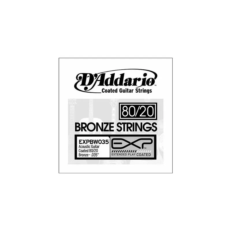 Factory Price D'Addario EXPBW035 80/20 Bronze EXP Coated Acoustic Guitar Single String .035