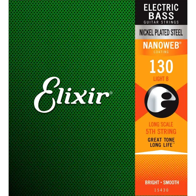 Elixir Nanoweb Nickel Wound 130 (.130") Bass Single String, Long Scale Free Returns