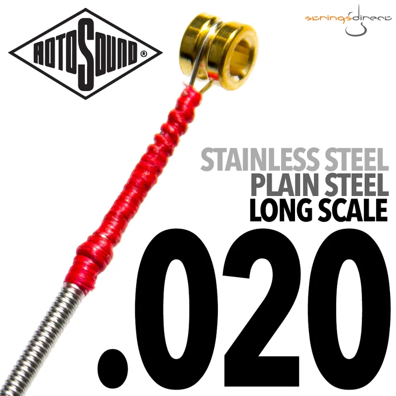 Fast Shipping Rotosound SWING BASS Plain Steel 20 (.020") Bass Guitar Single String