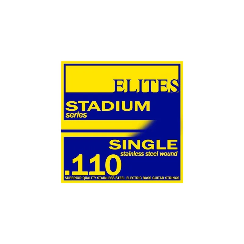 Genuine Elites Stadium Stainless Steel 110 (.110") Bass Guitar Single String, Long Scale