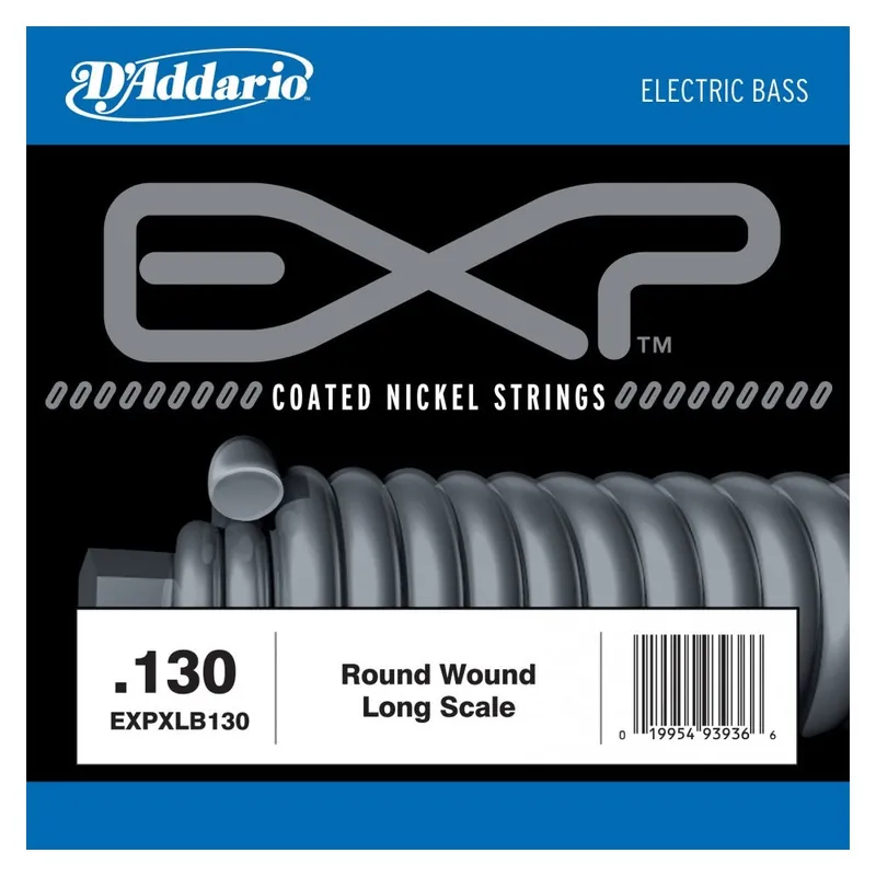 D'Addario EXPXLB130 EXP Coated Nickel Wound Bass Guitar Single String .130 Long Scale Price Drop