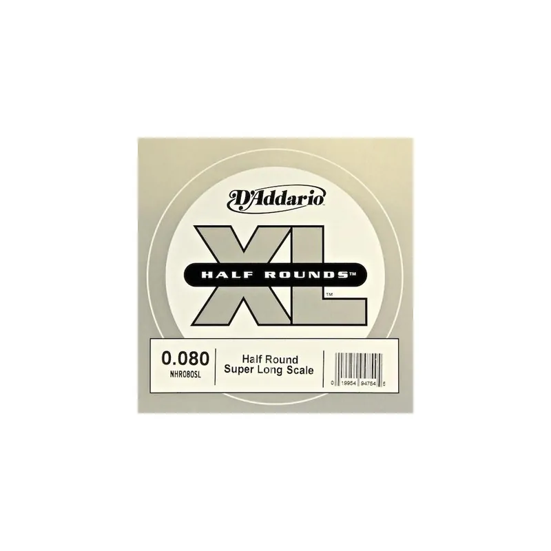 Warranty Included D'Addario NHR080SL Nickel Half Round XL Bass Single String .080 Super Long Scale