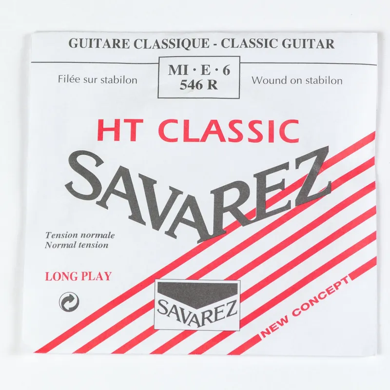 Low Price Savarez 546R Red Card Silver Wound Classical Guitar E-6th Single String, Normal Tension