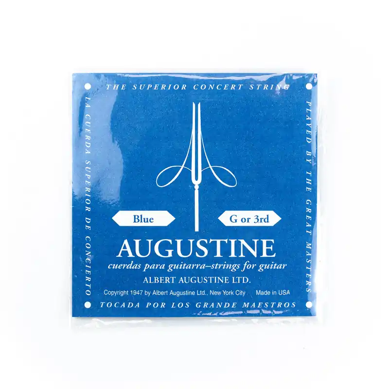 Augustine Classic/Blue Clear Nylon G-3rd (.040) Classical Guitar Single String, Normal Tension Fan Favorite