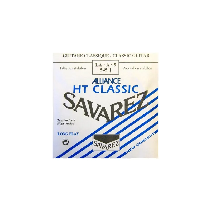 One Day Deal Savarez 545J Alliance HT Silver Wound Classical Guitar A-5th Single String, High Tension