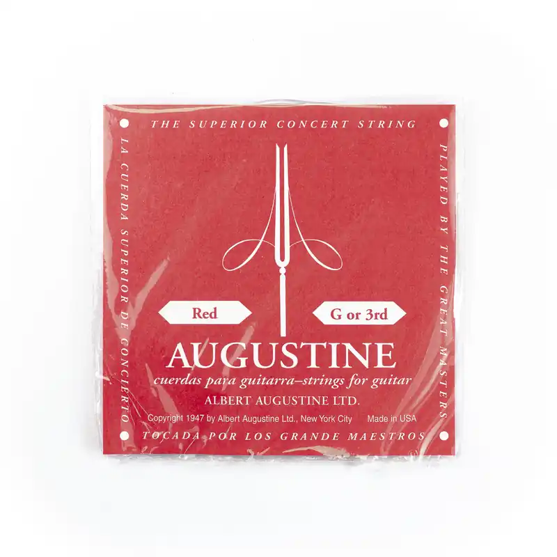 Buy Today Augustine Classic/Red Clear Nylon G-3rd (.040") Classical Guitar Single String, Normal Tension