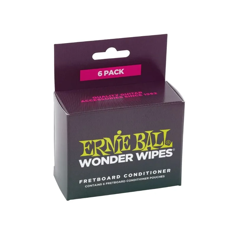 Direct From Manufacturer Ernie Ball 4276 Wonder Wipes 6-Pack Fretboard Conditioner