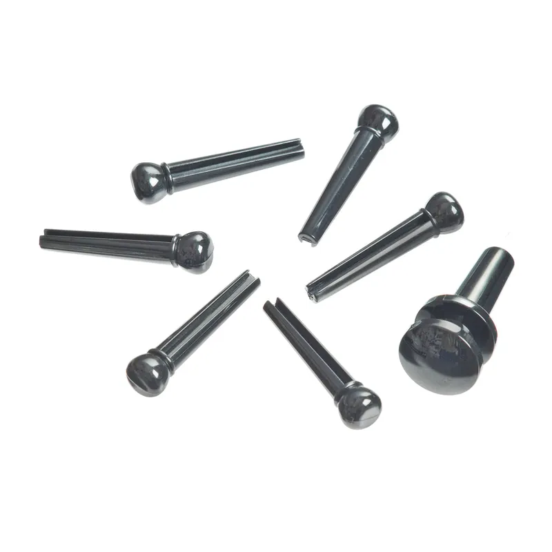 High Quality D'Addario Acoustic Guitar Bridge Pin Set, Black